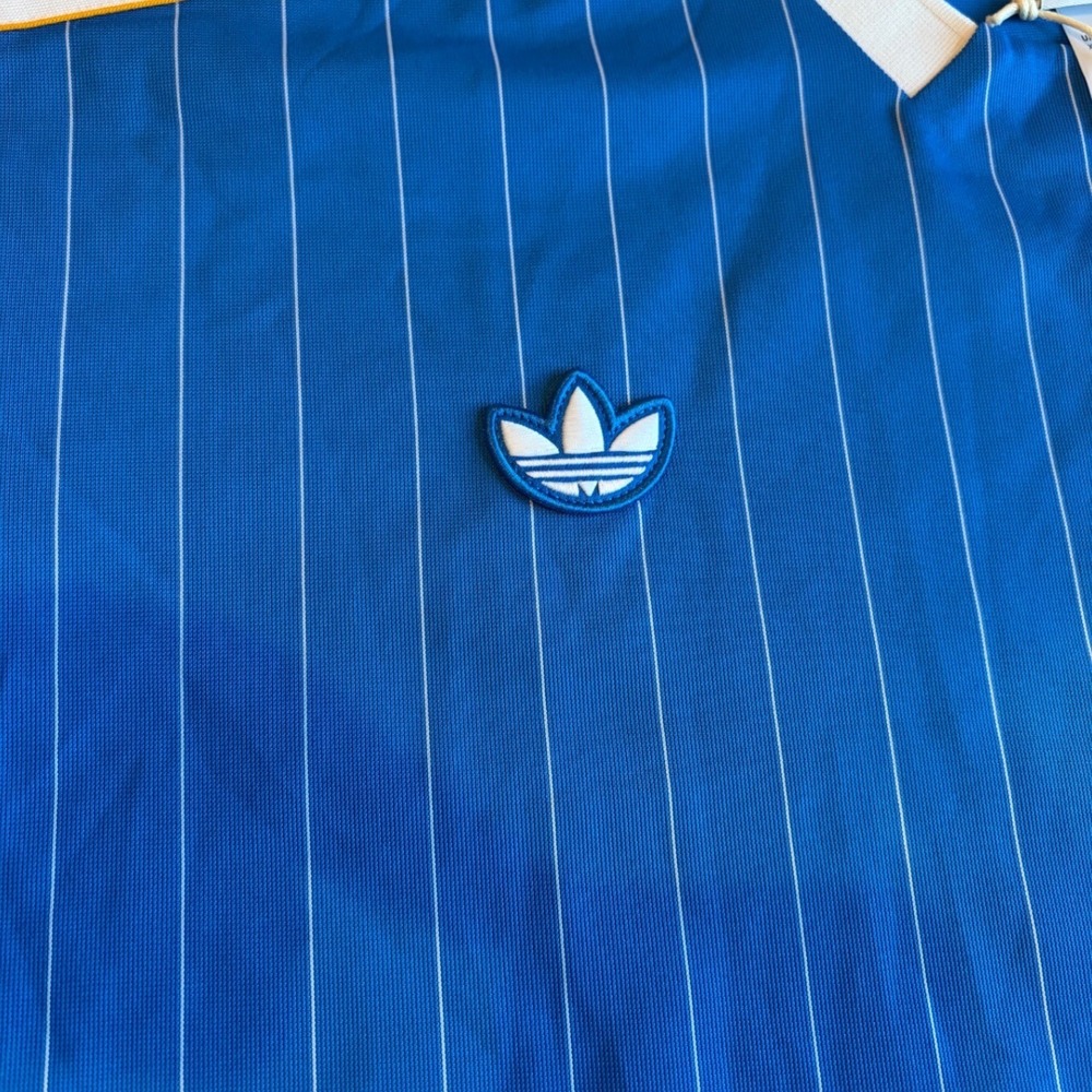 Adidas Originals Real Madrid Icon Jersey Mens XL Blue Pinstripe JN3060 NWT - Picture 4 of 8